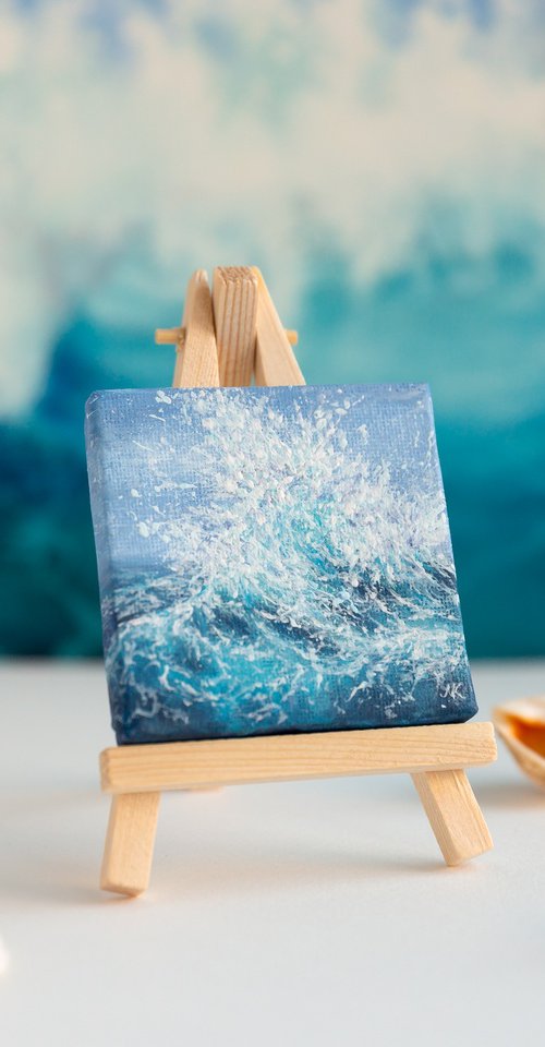 Miniature blue ocean wave by Kateryna Nazarenko