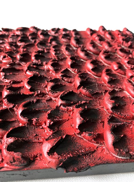 Red Textured Painting