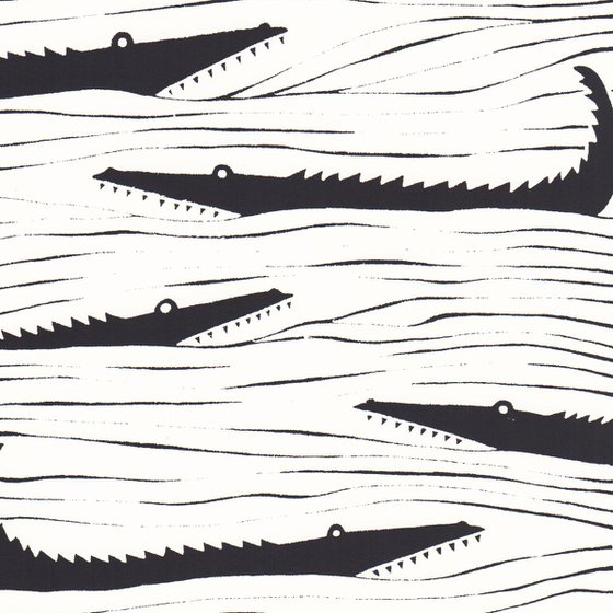 Crocodiles in Black - Unframed - FREE Worldwide Delivery