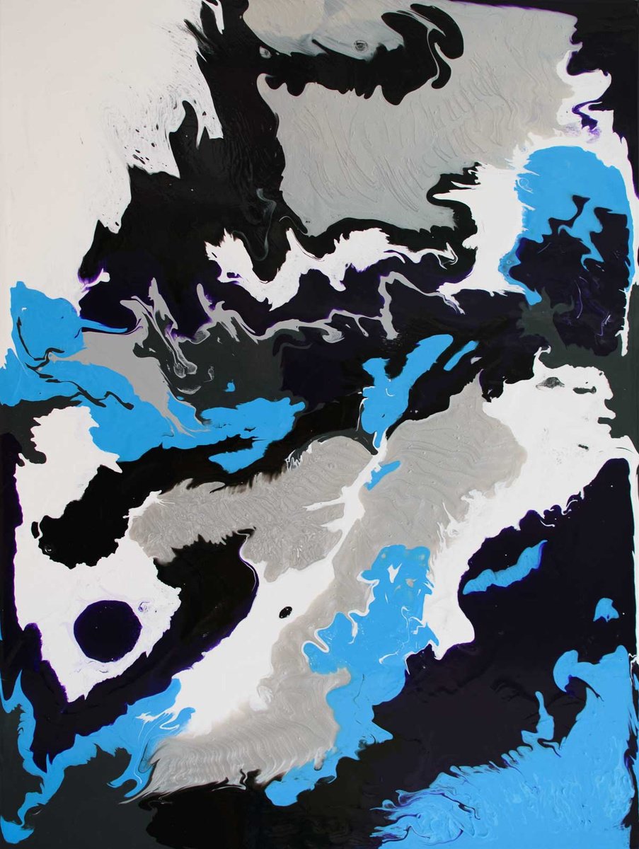 Abstract Acrylic Painting By Km Arts, 24 X 31", Hidden Treasure, Original Artwork