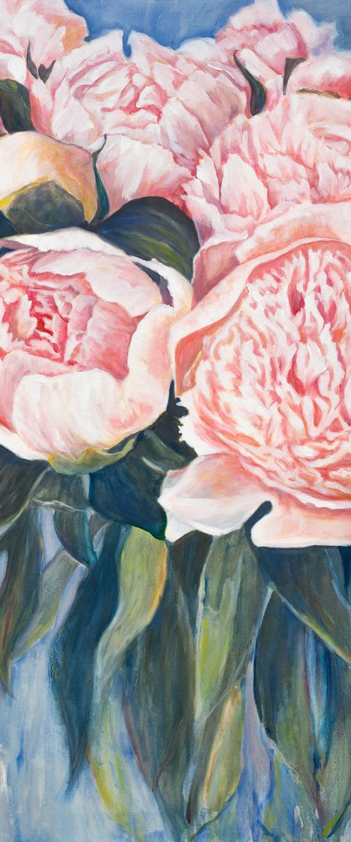 Delicate Peonies by Liudmila Pisliakova