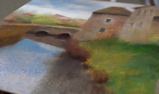 French Abbey and Moat, Vienne