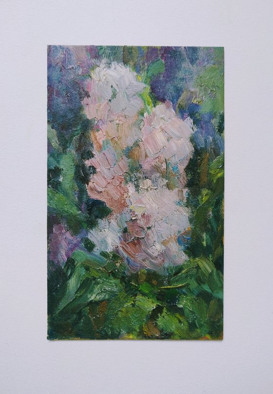 Lilac. Sketch. Original oil painting.