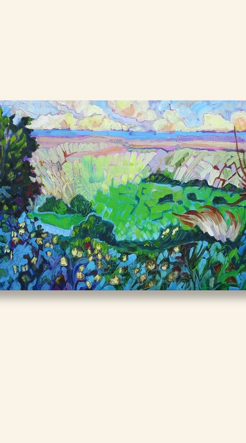 Coastal Landscape - Blakeney Marshes Norfolk by Mary Kemp
