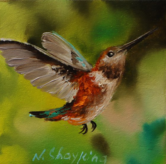 Delicate Hummingbird Painting