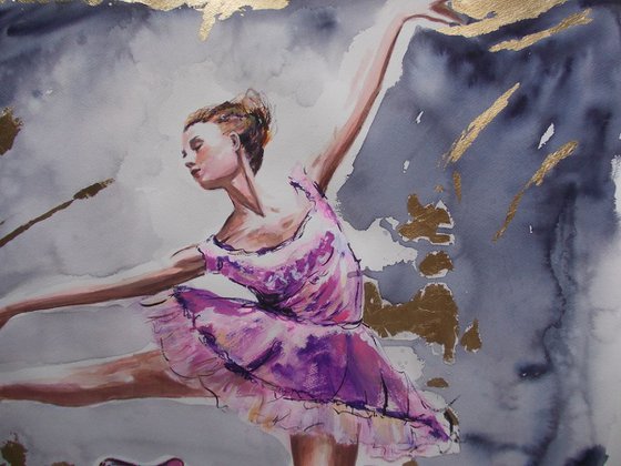 Flying Dream-Ballerina painting-Ballet painting