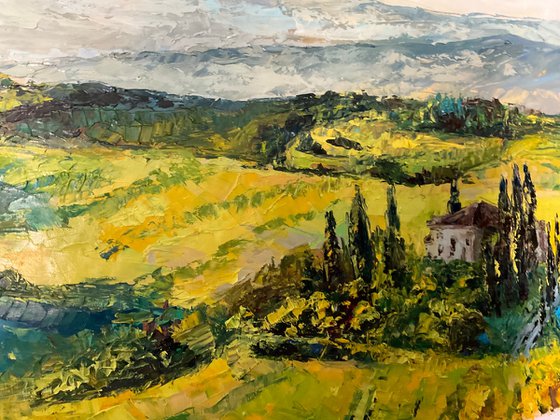 "Spring in Tuscany. Sunny day."