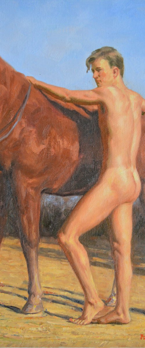 HORSE AND MAN #20927 by Hongtao Huang