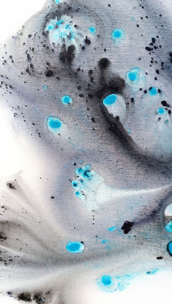 Nature 567 — Abstract Cyan Constellation