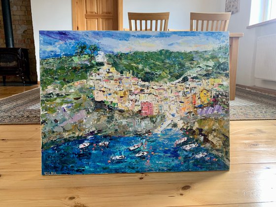 Italian coast in Riomaggiore