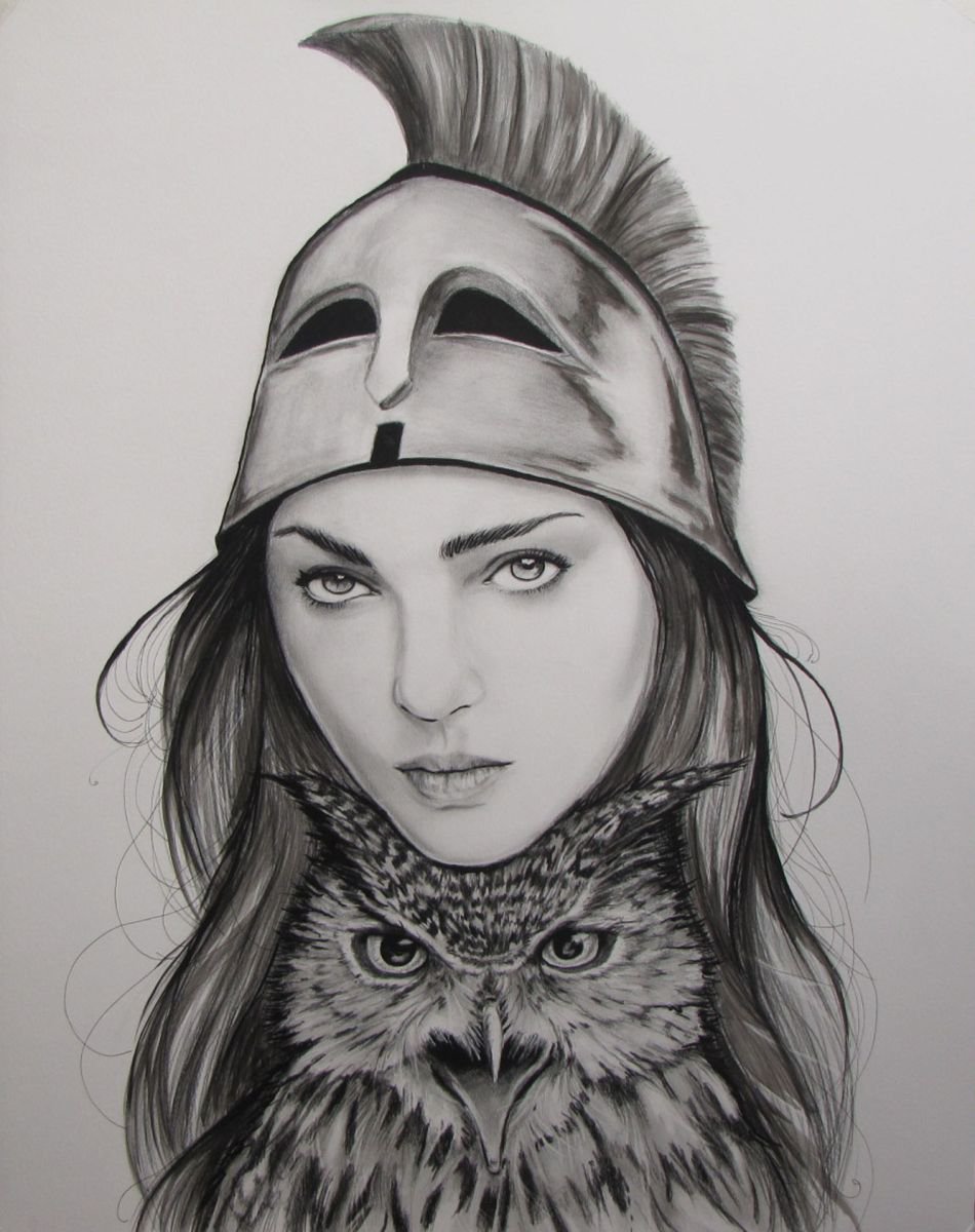"Athena" Pencil drawing by Raffaella Bertolini | Artfinder