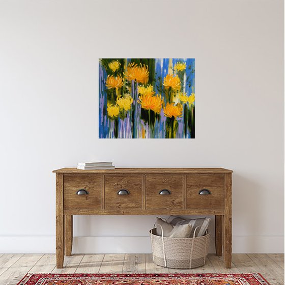 Chrysanthemums original oil painting