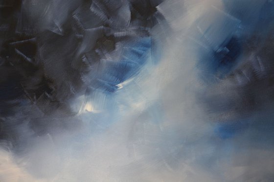 Blue abstract painting - Mysterious Ocean