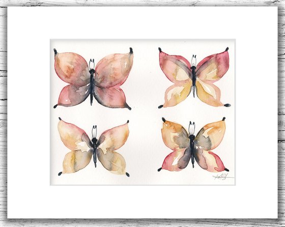 Four Butterflies 1 - Butterfly Art by Kathy Morton Stanion