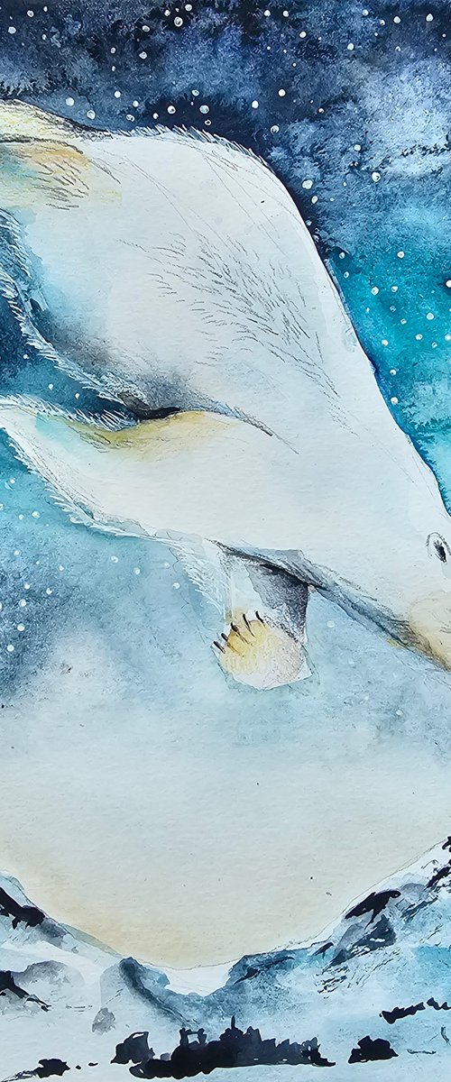 Polar bear in the skies(small) by Evgenia Smirnova