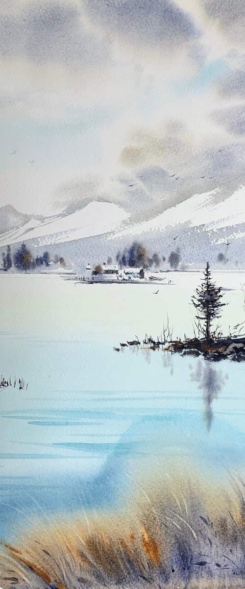 Blue lake in the mountains #2 by Eugenia Gorbacheva