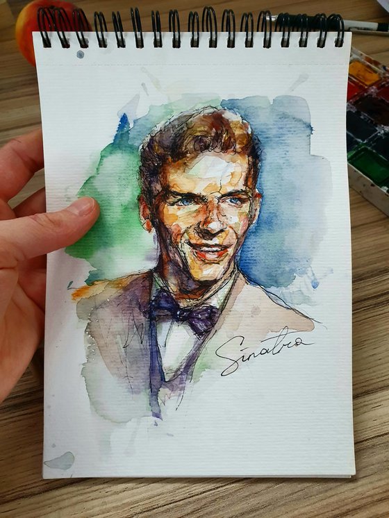Frank Sinatra Comission portrait from photo