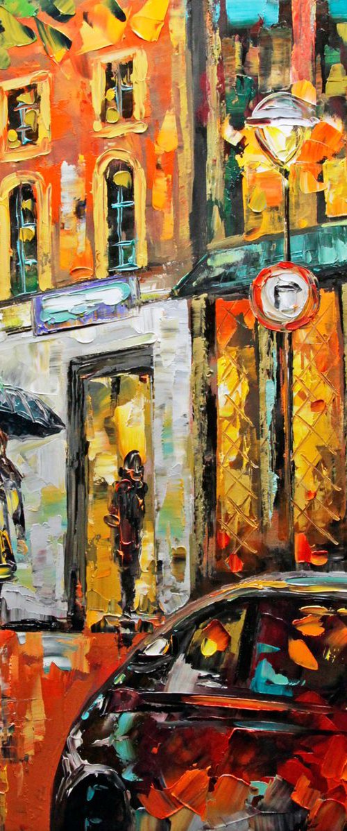 Anywhere You Go oil painting landscape city scene by Lana Guise
