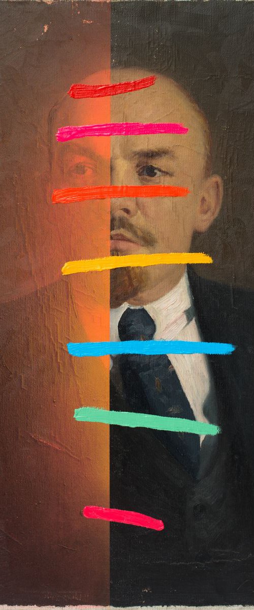 Lenin with Seven Colored Lines by Oleksandr Balbyshev