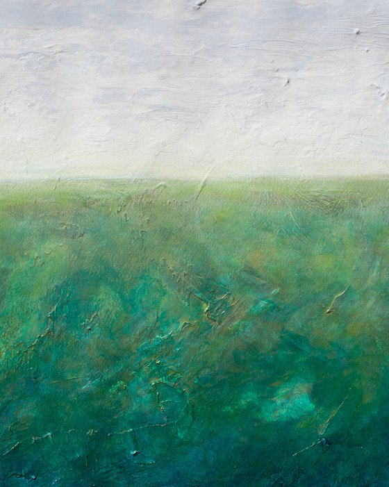 Abstract Landscape in grey and green