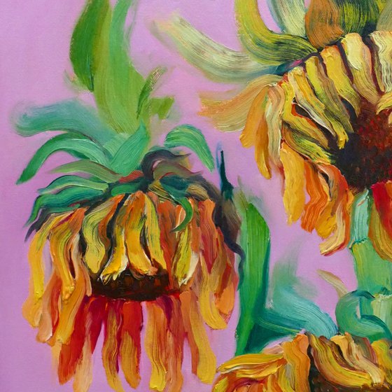 Wilting Sunflowers IV