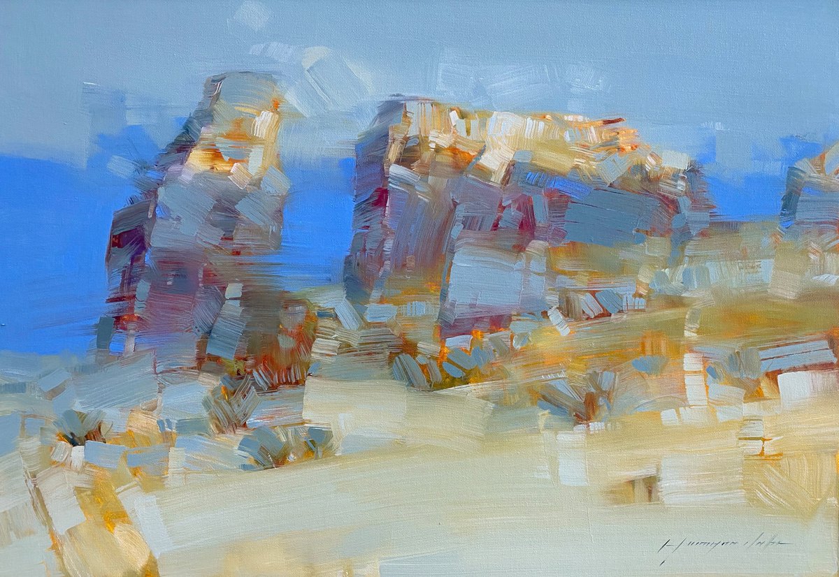Cliff Mountain By Vahe Yeremyan, 27 X 19, Artwork For Sale On Artfinder