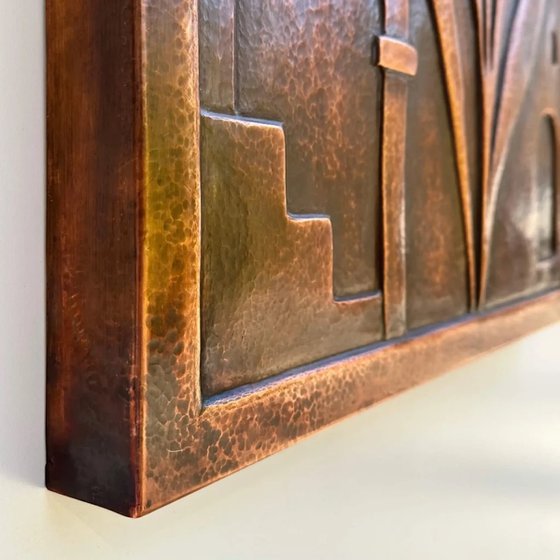 "The Architect's Garden" Copper Wall Relief