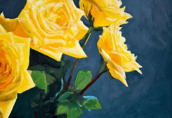 Yellow Roses, Glass & Glass