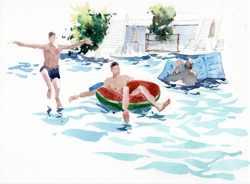Rest in the pool by Bogdan Shiptenko