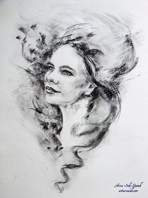 Portrait in Charcoal by Anna Sidi-Yacoub