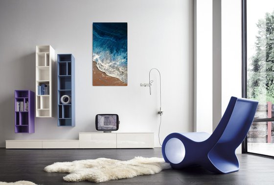 Seascape "Coastal Waves" LARGE Painting