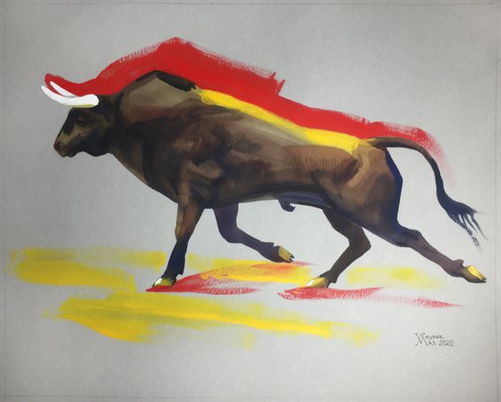 Running bull