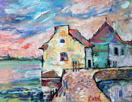 Houses in the Bay. France.