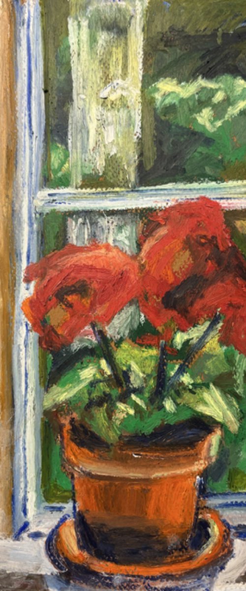 Flowers in the window by Harriet Cosgrove