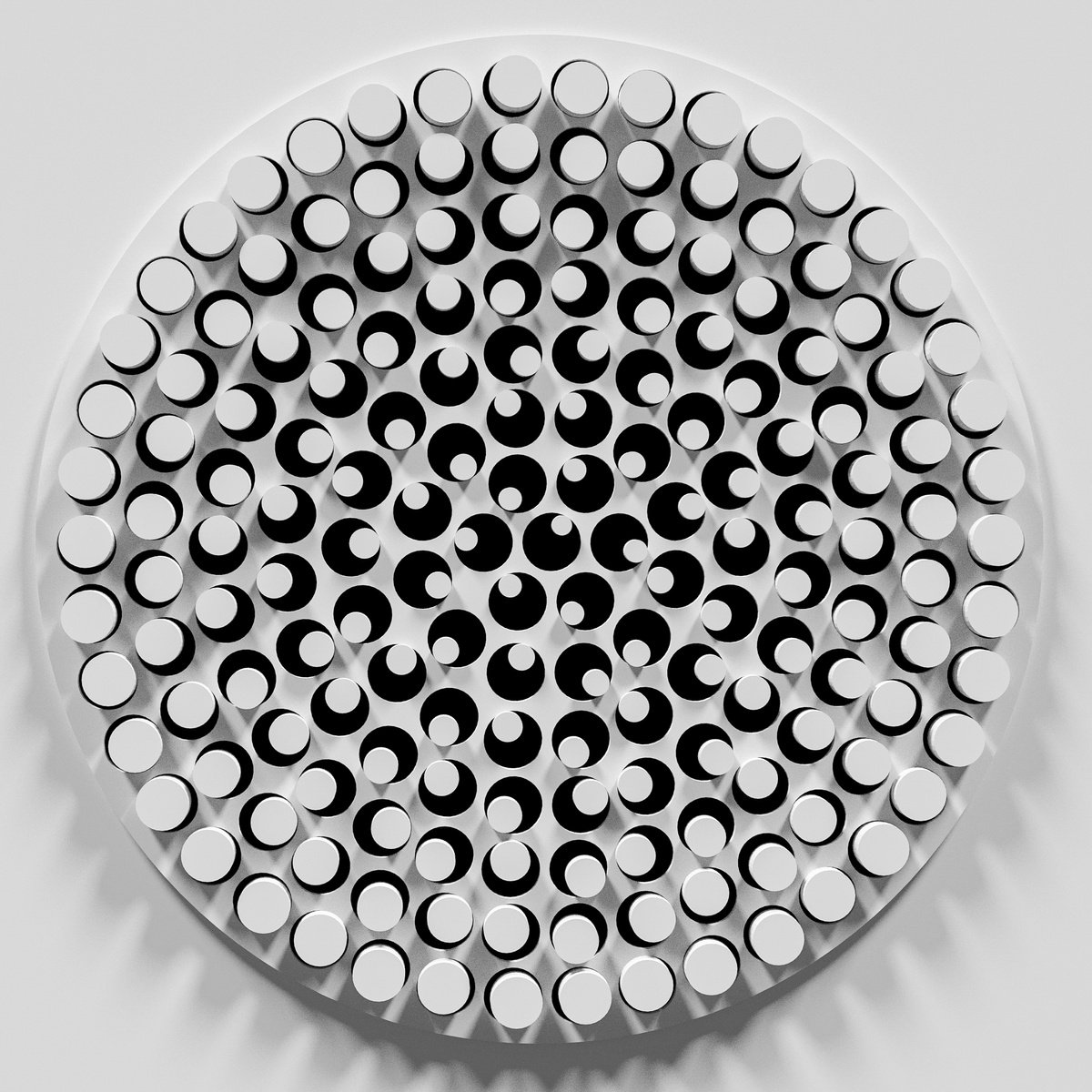 Geometric Abstract Wood Sculpture By Andrij Savchuk, 39 X 39, Noise, Original Artwork