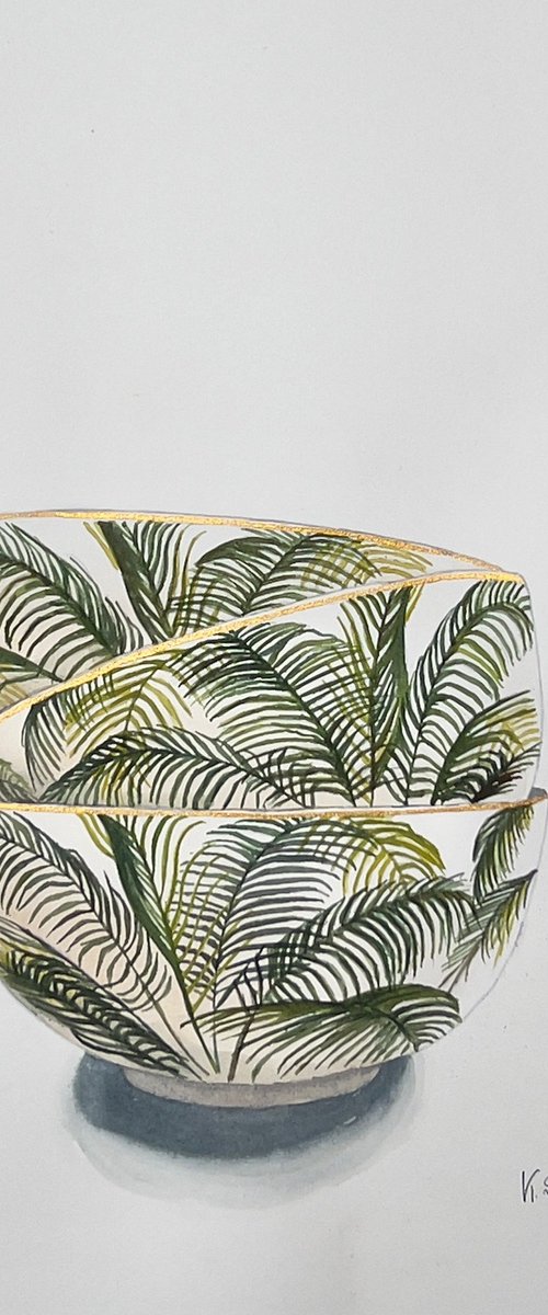 Simply palms by Krystyna Szczepanowski