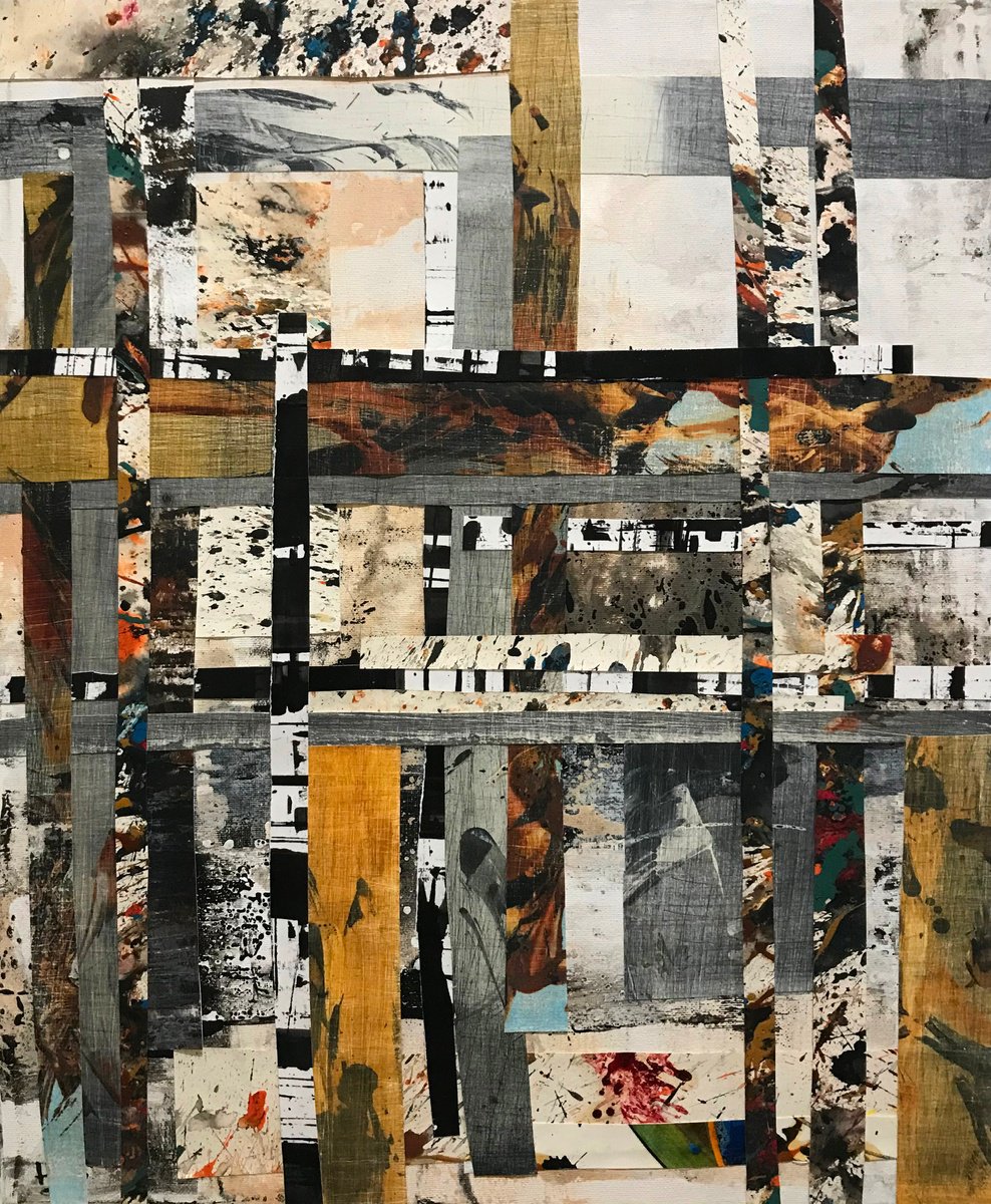 Abstract Collage By Kris Haas, 16 X 20", Can You?, Original Artwork