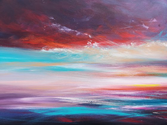 Mulberry Skies - seascape, emotional, panoramic