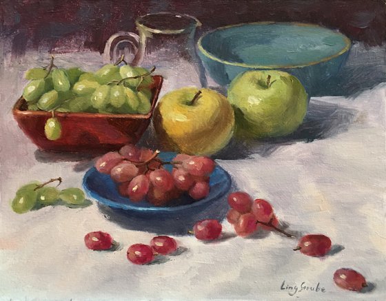 Still Life with Grapes and Apples