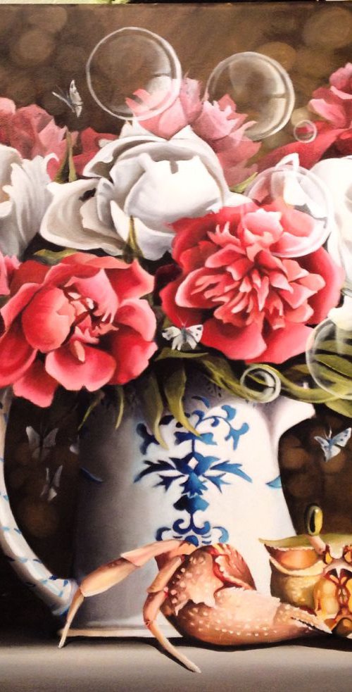 Series Alternative still life alive: A crab who loved the butterflies by Valentina Toma' aka Zoe Chigi