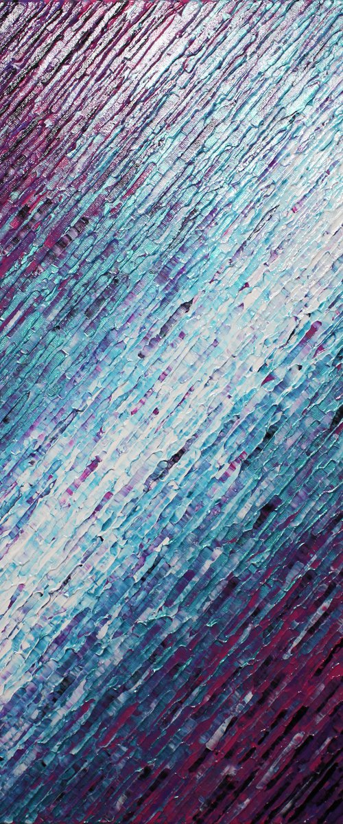 White blue pink purple knife texture by Jonathan Pradillon