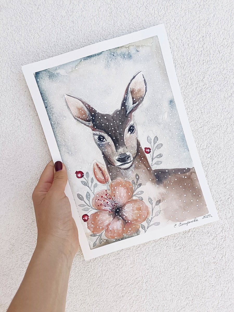 Cute Deer by Evgenia Smirnova