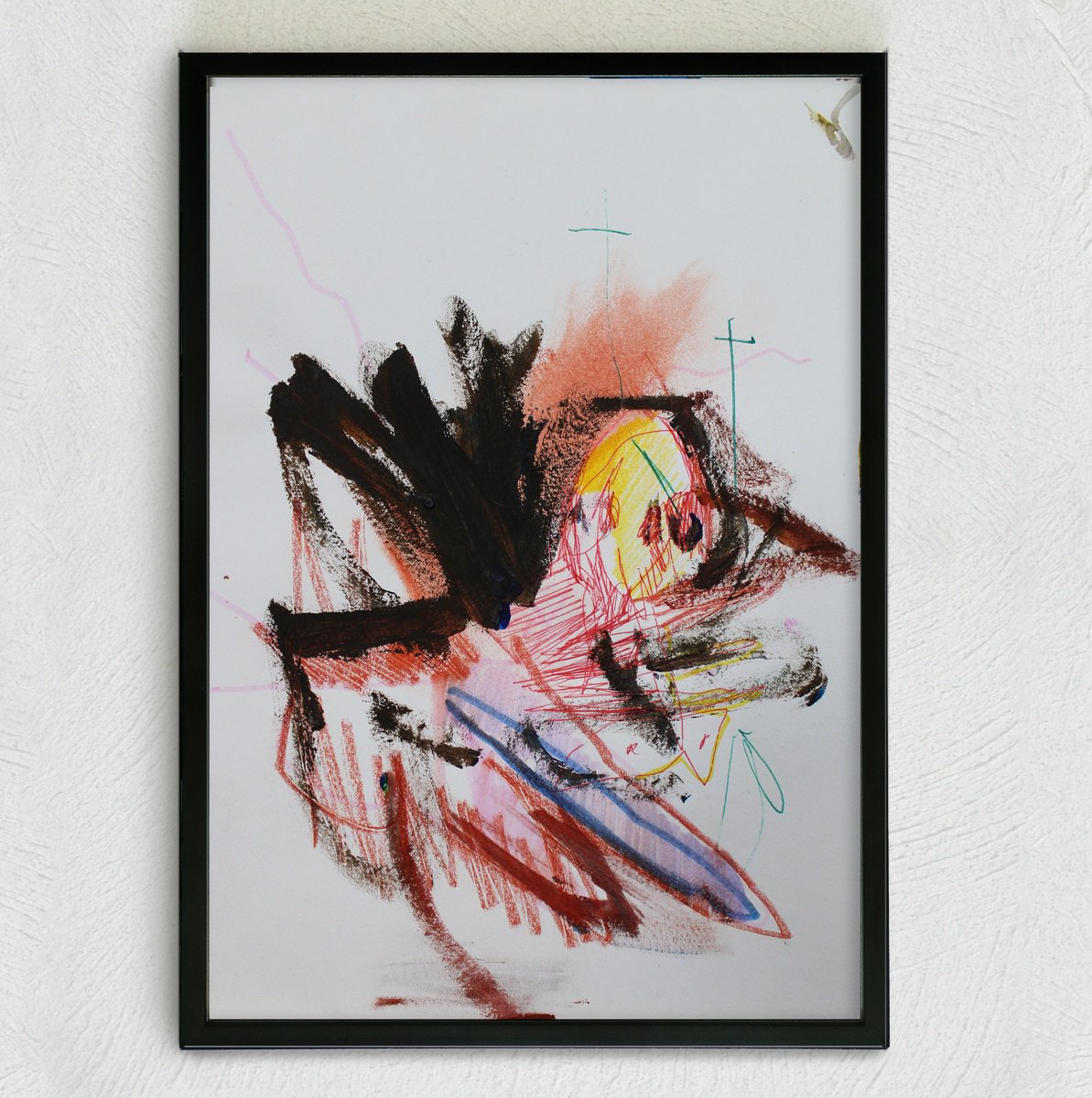 Expressive Animal Acrylic Painting By Milos Hronec, 8 X 12", Animal Bones 25, Original Artwork