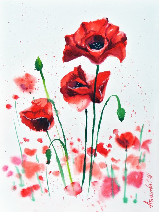 Poppies (Diptych)