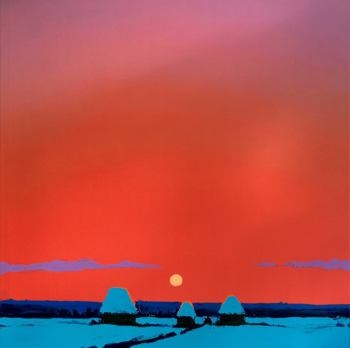  Winter Silence By Bohdan Katolyk, 28 X 28, Artwork For Sale On Artfinder