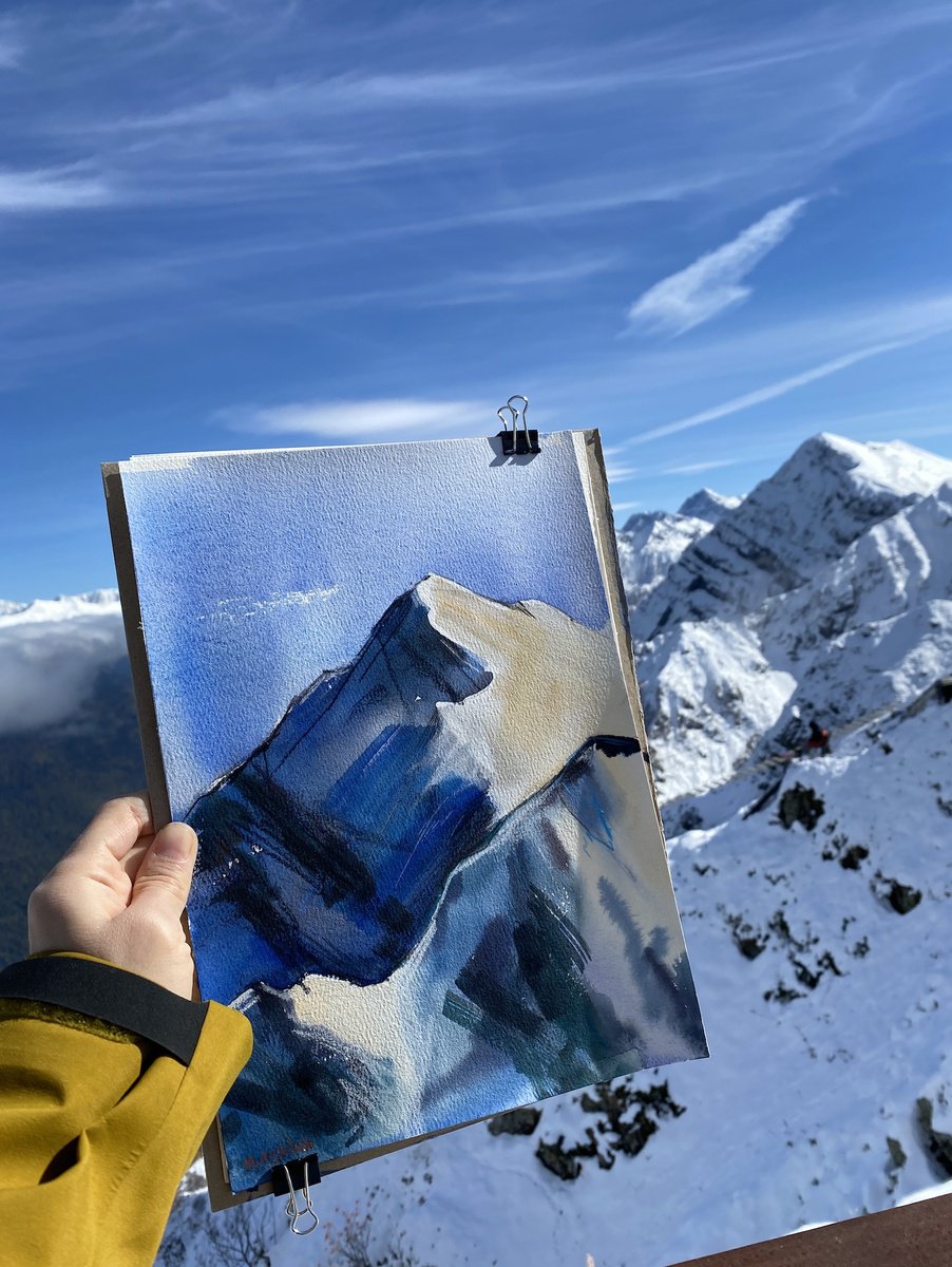 First snow in the mountains by Alla Vlaskina