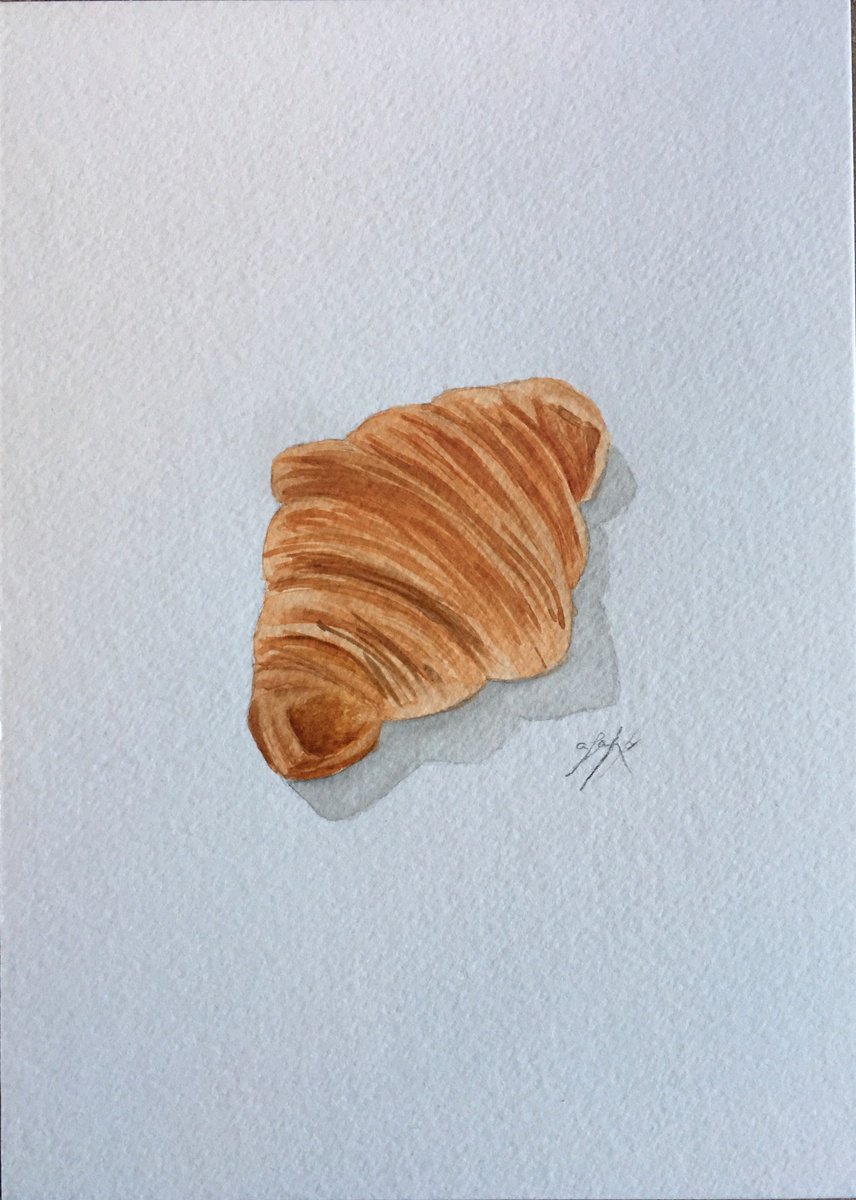 Croissant painting by Amelia Taylor