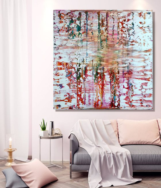 Way Back Into Love  - XL LARGE,  ABSTRACT ART – EXPRESSIONS OF ENERGY AND LIGHT. READY TO HANG!