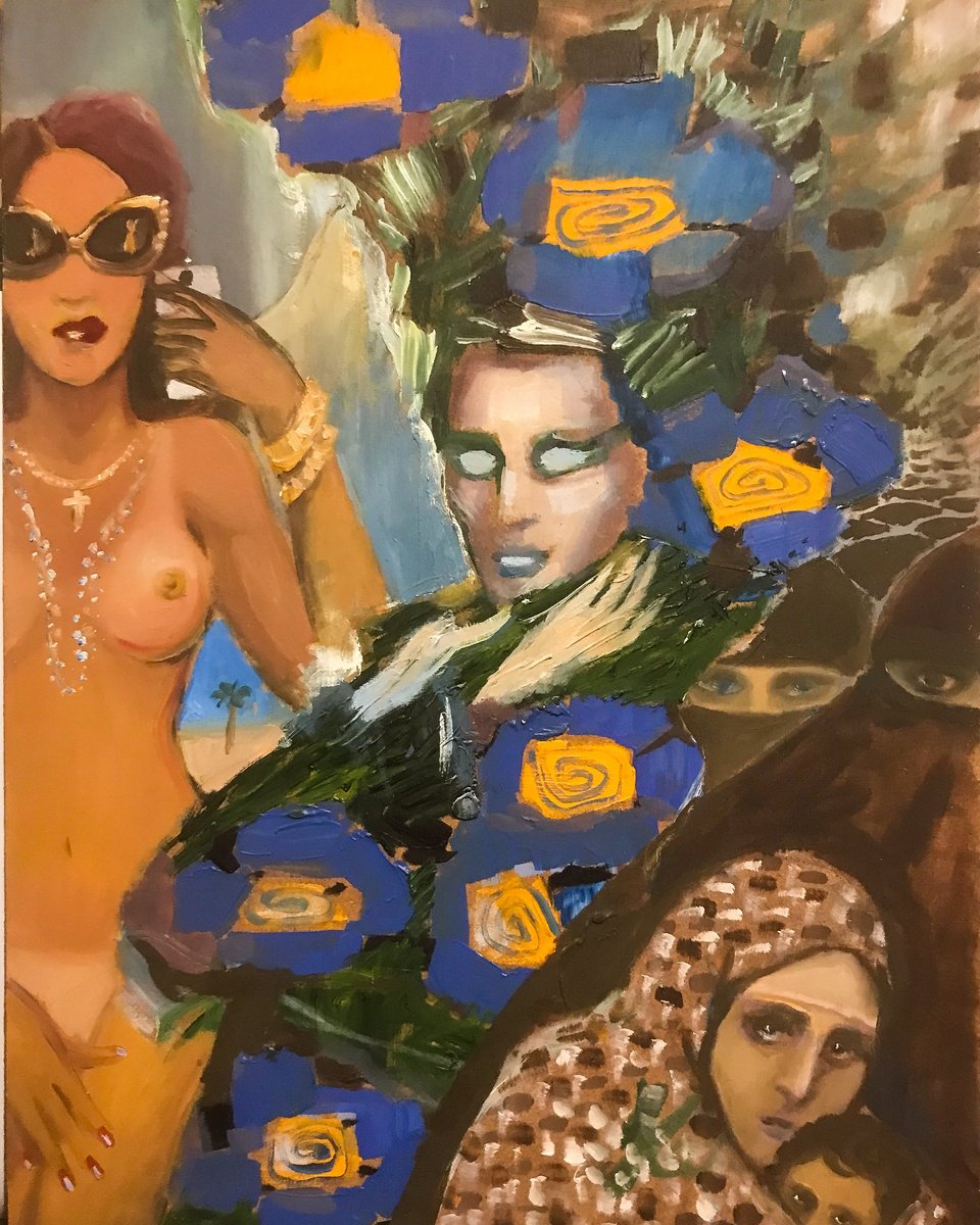 Impressionistic Portrait Oil Painting By Fosco Culto, 12 X 16, East And West, Original Artwork