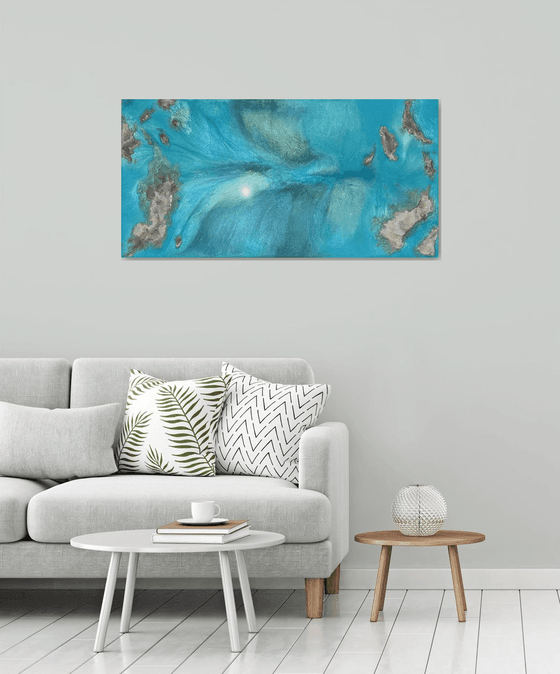 Aerial Seascape painting